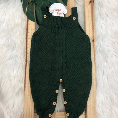 Natal 25 - Jardineira de linha pipoca verde militar